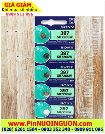 COMBO 01vỉ 5viên Pin đồng hồ 1.55v Silver Oxide SONY SR726SW - Pin 397 chính hãng |TẠM HẾT HÀNG